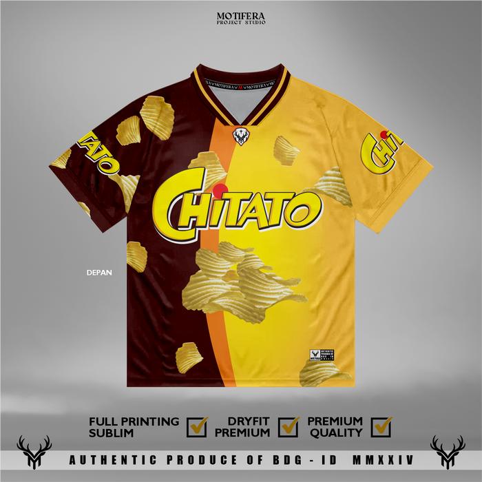 Kaos Ciki Chitato Chiki Jajanan Cemilan Atasan Jersey Unisex Anak Hingga Big Size  - Motifera Studio