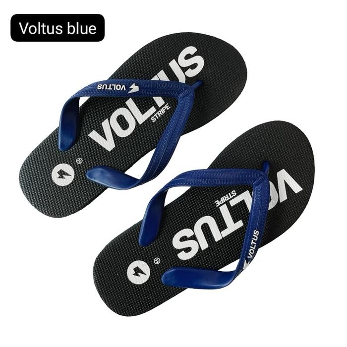 Voltus Sendal Jepit Voltus Navy Dewasa Biru dengan Desain Stripe yang Nyaman