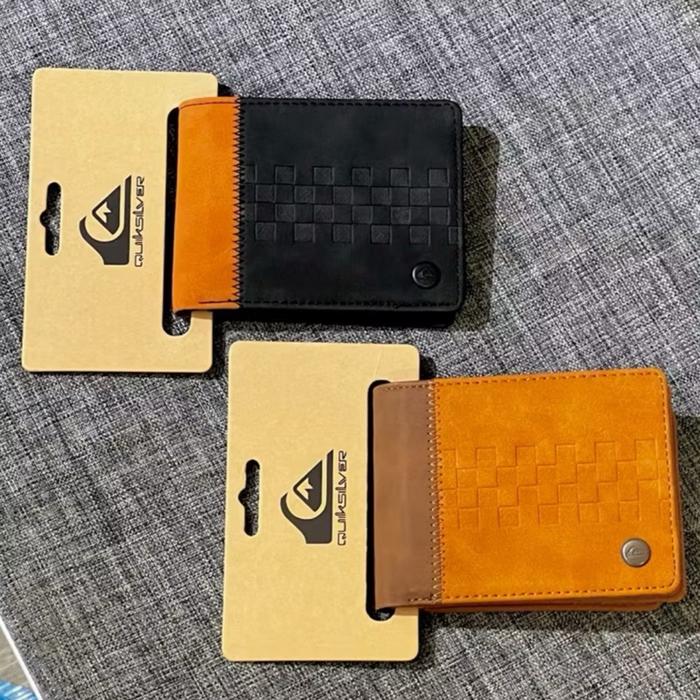 Dompet pria QuickSilver original asli simpel logo diskon Cowok