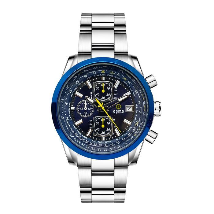 Jam Tangan Pria OPMO MIRAGE Analog Original Anti Air Stainless Steel Quartz Kotak Eksklusif
