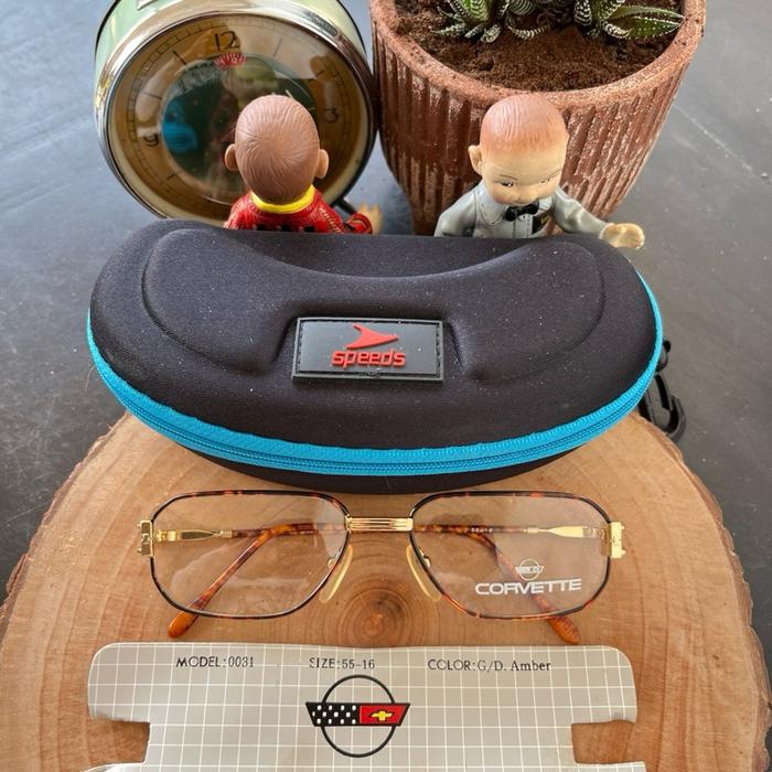 80s Vintage glasses/frame kacamata jadul classic tahun 80an Brand: CORVETTE Made in italy Size: 55-1