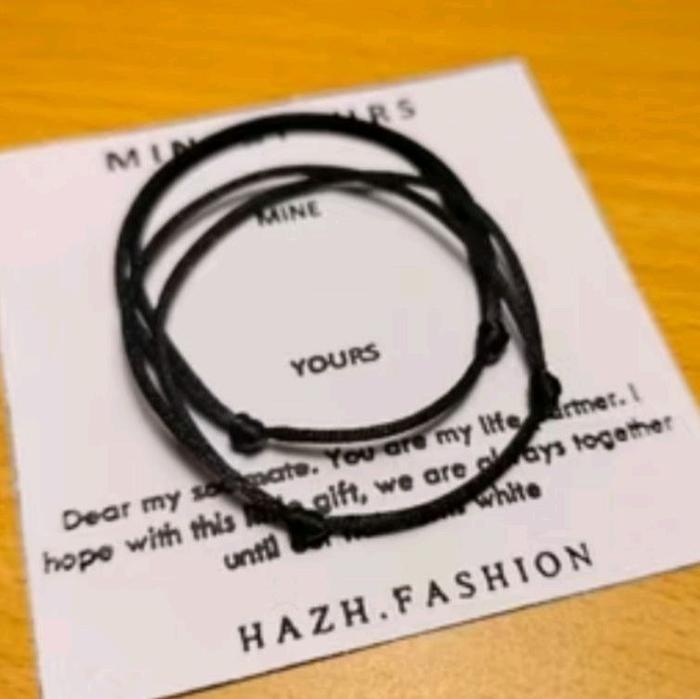 Gelang Hitam Couple | Gelang Couple Lucu | Gelang Couple Aesthetic