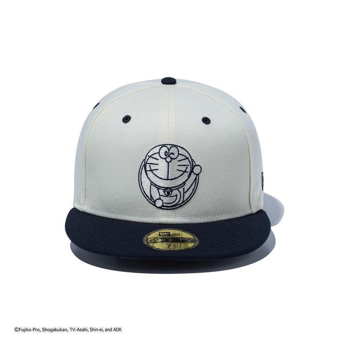 [PO] [Topi] (New Era) 59FIFTY Doraemon Drawing Chrome White / Navy [WAJIB TANYAKAN STOCK SEBELUM MEM