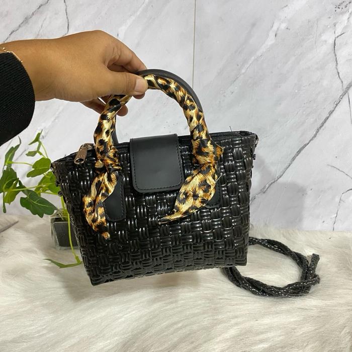 Mini Bag Premium Tas Anyaman Jali Kombinasi Kulit