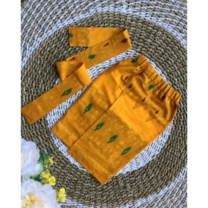 Size 0-5 Tahun Kamen Cepuk Kamen Kuning Tiga Bulanan Otonan Endek Kamen Kuning Pakaian Adat Bali Kam