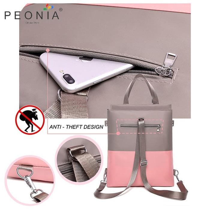 Peonia Tas Ransel Wanita Import Kantor Sekolah Kuliah Korea Jessy Bag