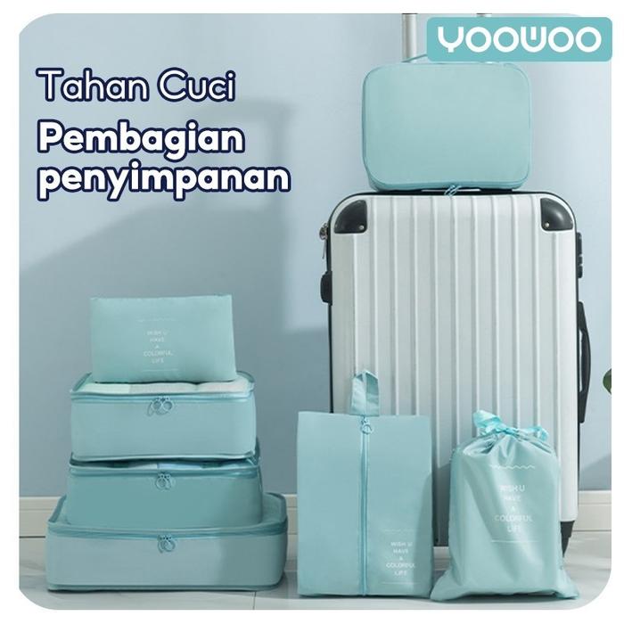 Yoowoo Tas Travel Organizer 7in1 / Organizer Storage Bag / Tas Dalam Koper / Tas Koper / Kantong Pac