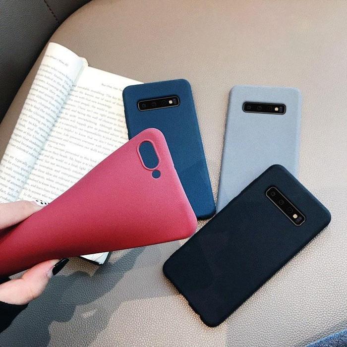 Soft Case Kompatibel Untuk S9 S9 Plus S10 S10 Plus S10 Lite Slim Matte Silicon Sandstone