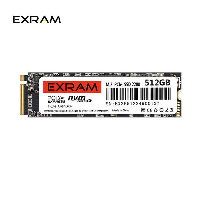 EXRAM M.2 NVME PCIE GEN3 2280 128GB 256GB 512GB 1TB SSD Hard Drive