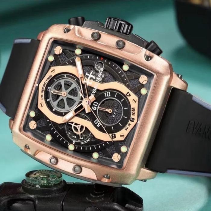￼Jam evans jayden jam tangan pria terbaru 9550 rubber