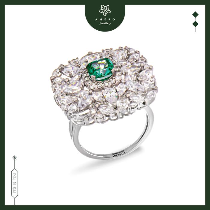 Cincin Emas White Gold 17K Morraine MR-60 Amero Jewellery