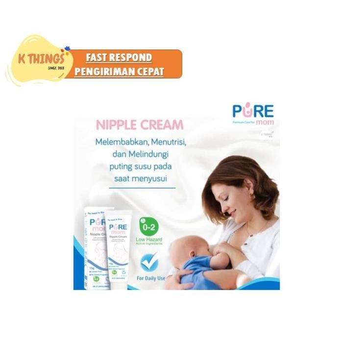 PURE Mom Nipple Cream 15gr / Puremom Krim Puting Luka Lecet Menyusui