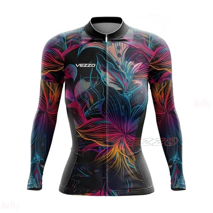 VEZZO Female Long Sleeve Cyclist Shirt Cycling Clothing Free Shipping
