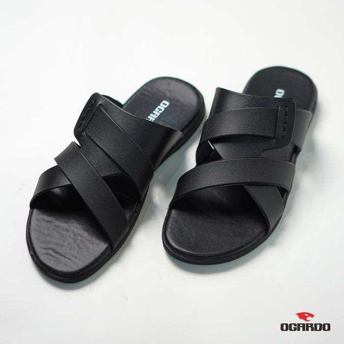 Sandal Ogardo Alba Pria 01 – Slip On Kulit Sintetis Premium, Nyaman & Ringan