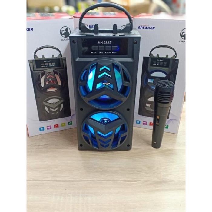 Super Bass Speaker bluetooth MH-38BT / Y 801- Speaker karaoke free mic