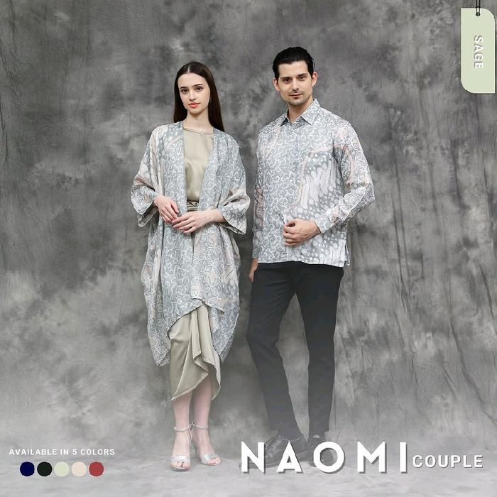 Kebaya Couple Sage - Kemeja Couple - Baju Couple - Batik Couple - Kebaya Cream - Kebaya Batik - Keba