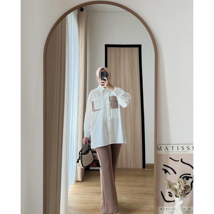 COTTONKY Kyoko Shirt | Kemeja Wanita | Kemeja Kantor | Atasan Casual
