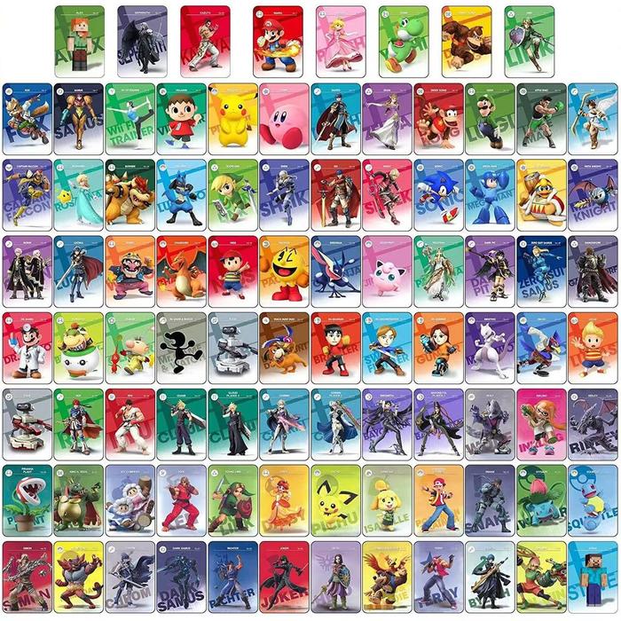 new92 Pcs Amiibo Smash Bros Cards Amiibo Smash Bros Ultimate Steve