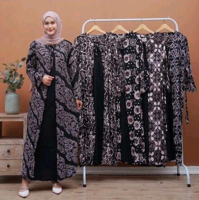 Gamis Bolero Batik Muslim Wanita Dewasa Dress