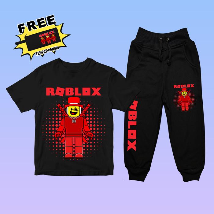 Setelan Anak Kaos Dan Celana Roblox Sammy - Set Pakaian Anak Karakter Sammy