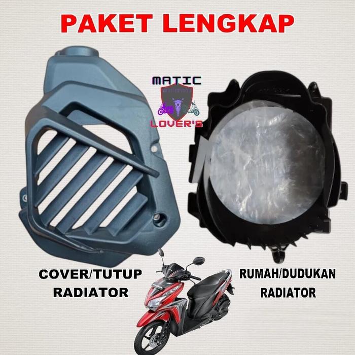 cover radiator tutup radiator dan dudukan radiator pelindung radiator vario techno 125 fi KZR old no