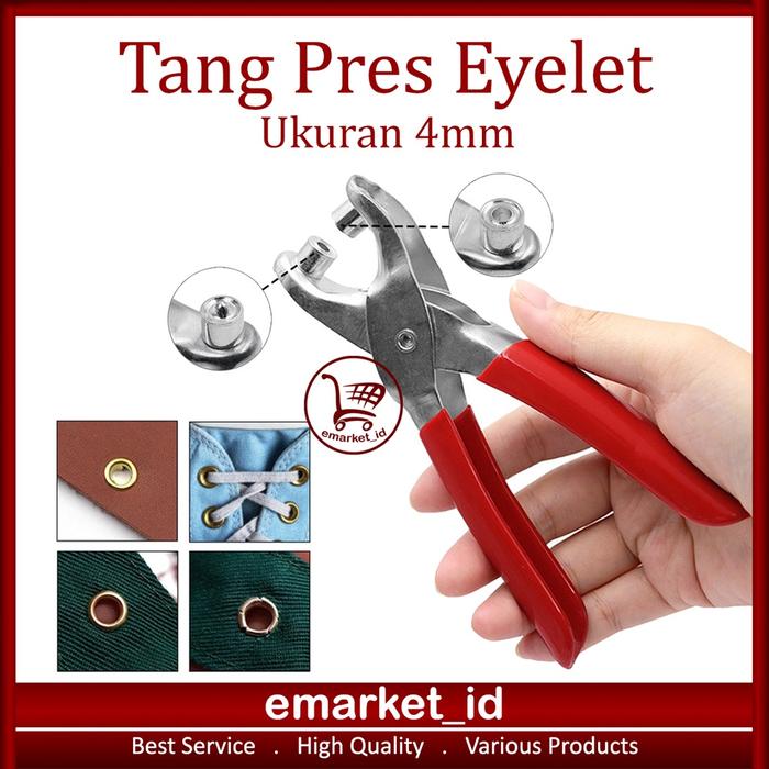 Tang Pres Eyelet 4mm 6inch / Plong Mata Ayam Pembolong Kancing Snap / Button Pliers Rivet