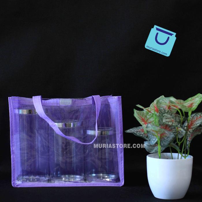 Tas Hampers Mika Kombinasi Kain Spunbond Ukuran 25x14x20 Hantaran Seserahan Kado