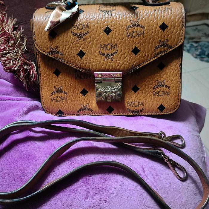 tas satchel MCM Patricia Visetos   Selempang