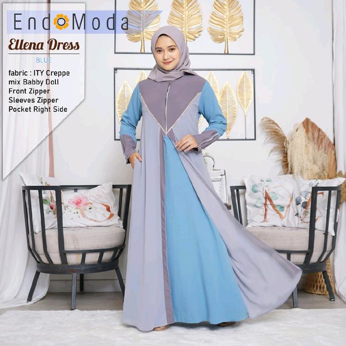 GAMIS ENDOMODA DRESS ELLENA/GAMIS MUSLIMAH CASUAL