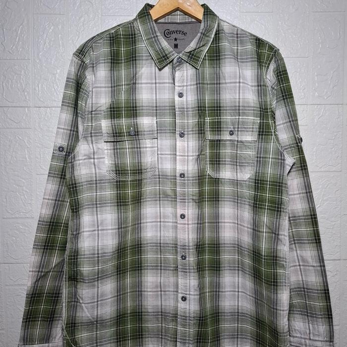 kemeja converse L/kemeja double pocket/casual shirt/kemeja branded/second thrift