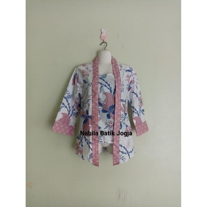 Blus batik model kebaya kutubaru / Kebaya batik katun