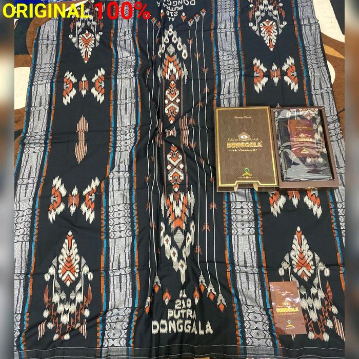 Sarung Tenun Donggala SGE A1 - Songket Timbul Kain Berkualitas Tinggi dan 100% Asli - Rayon, Mewah, 