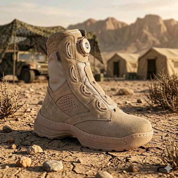 Sepatu PDL Tactical Senturion C29 Tali Putar Crem Gurun Asn Kemhan Satpol Pp Original Caanggo