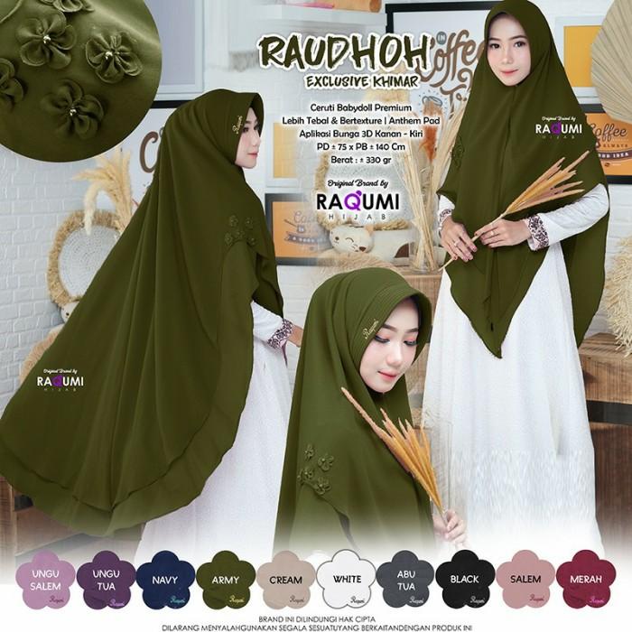 jilbab raudhoh khimar ceruty babydoll premium ori raqumi hijab