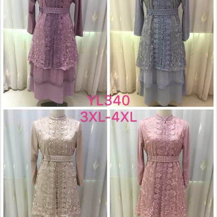 Gamis brokat premium - baju gamis harga grosir tanah abang untuk di pakai wanita cantik dan elegan u