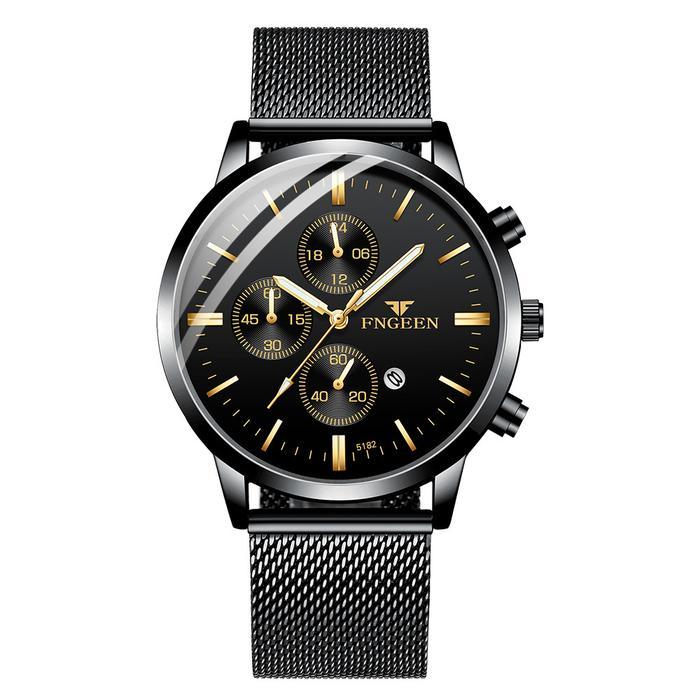 Jam Tangan Pria Original Tali Pasir Tahan Air Dial Tipis Premium Model Terbaru Kelender Tanggal Akti