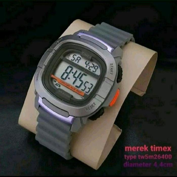 Jam Tangan Pria TIMEX TW5M26400 Original Digital Strap Rubber Silikon Stopwatch Waterresist 3 ATM Fr