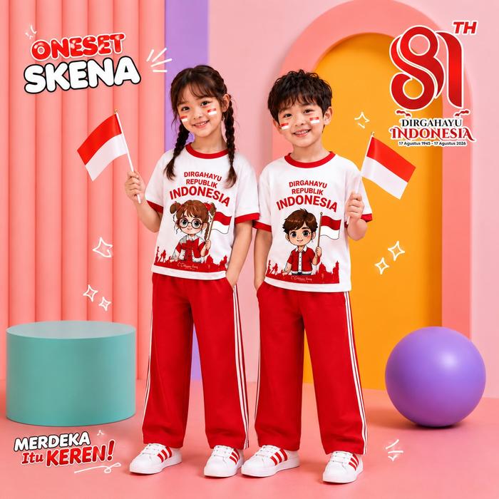 baju anak perempuan untuk lomba 17 agustus 2026 baju merah putih anak