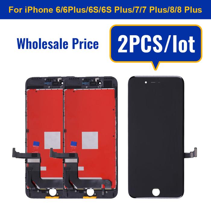 2 PCS A  Lot For Iphone 6 6 Plus 6S 6s Plus 7 7 Plus 8 8 Plus LCD
