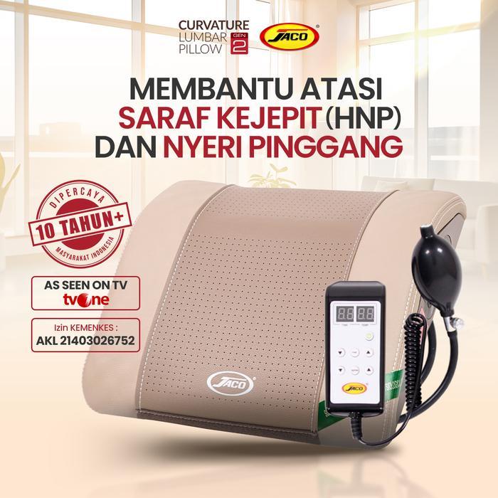 promo - jaco lumbar pillow gen 2 bantal terapi syaraf terjepit nyeri tulang belakang terapi sakit pi