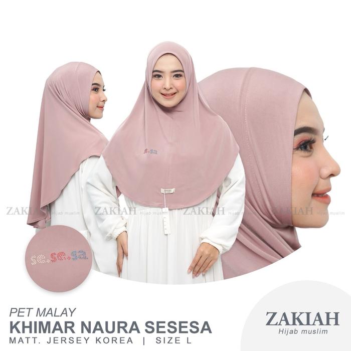Khimar Naura Pet Malay - Original Brand Zakiah Hijab