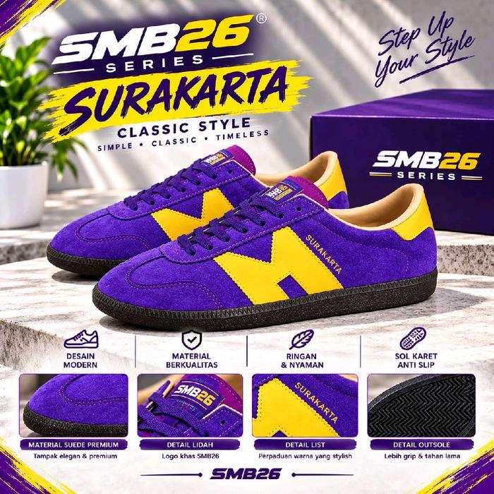 Sepatu Sneakers Pria Wanita Casual SMB26 Series Surakarta Dengan Desain Elegan Dan Nyaman Untuk Kegi