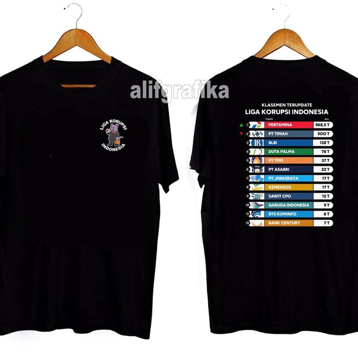 Kaos distro Tema Anti Korupsi Pria Dewasa