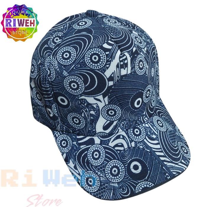 Topi Batik Dewasa Baseball Cowok Cewek Adjustable tali Ring
