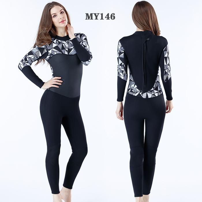 Baju Renang Neoprene Wanita Pria 3Mm Neoprene Neoprino Bodysuit Penuh