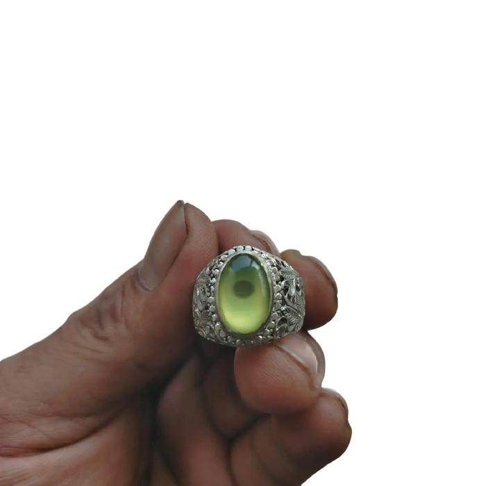natural idocrase/ batu cincin neon green/ green apple