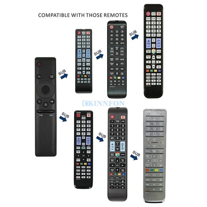 DHL 50Pcs LCD TV Smart Remote Control 4K TV HD For SAMSUNG 6 7 8