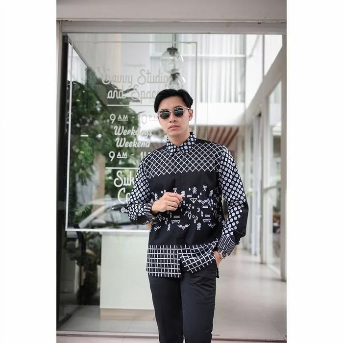 Kemeja Batik Katun Solo Halus SLIMFIT ELITE Size Jumbo 5L LD 130 Max BB 125 Ready Lengan Panjang Dan