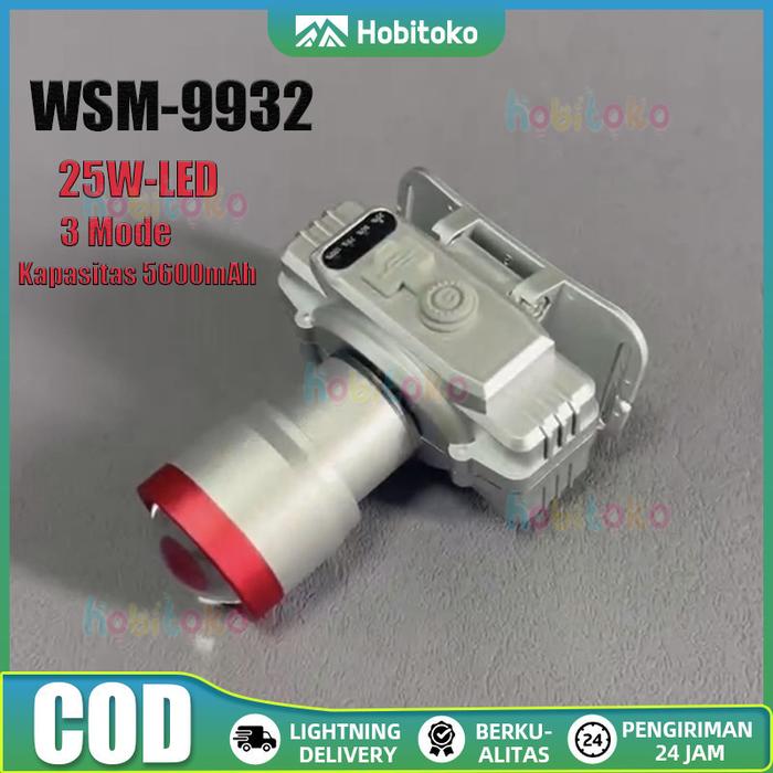 SENTER KEPALA DONY ZOOM LED Senter kepala RECHARGEABLE SUPER TERANG JARAK JAUH Senter Kepala  25 WAT