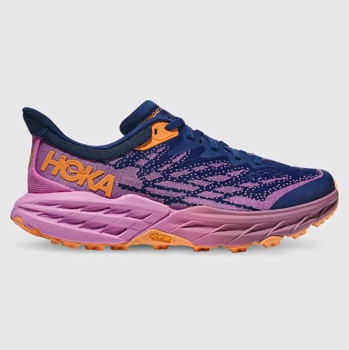 Sepatu HOKA ONE ONE SPEEDGOAT 5 WOMEN'S BELWETHER BLUE/CYCLAMEN PURPLE, -37